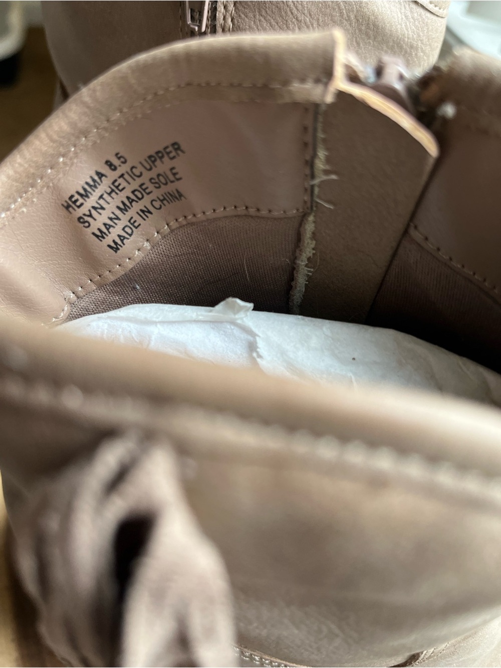 Hem Beige Suede Tassel Ankle Boots - Picture 2 of 6